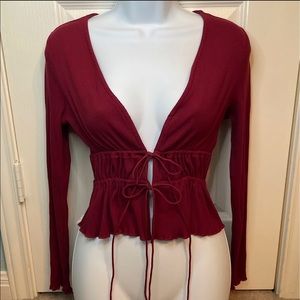 Cry Baby Ribbed Tie Top